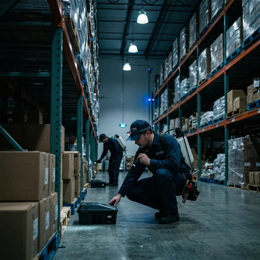 Squito technicians servicing a commercial property
